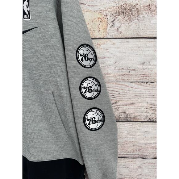 Nike NBA 76er’s Showtime Therma Flex Zip up Hoodie Mens Large Grey Dri Fit - Picture 4 of 12